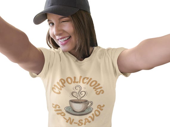 Sip-N-Savor Coffee & Tea Lovers Tee | Cozy Vibes, Cupolicious Design