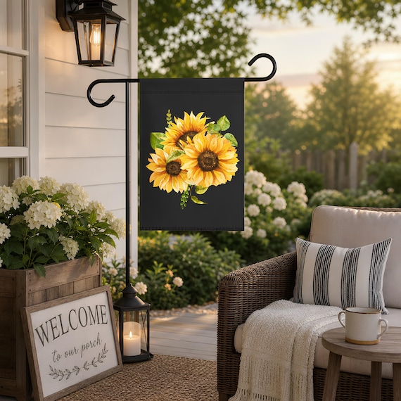 Sunflower Bouquet Garden & House Banner | Garden Flag