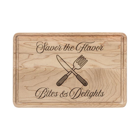 Savor the Flavor Engraved-Wooden Cutting Board