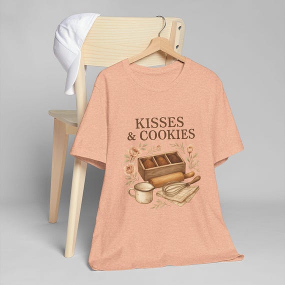 Kisses & Cookies Tee | Baking Cookie Box Illustration, Vintage Kitchen Design