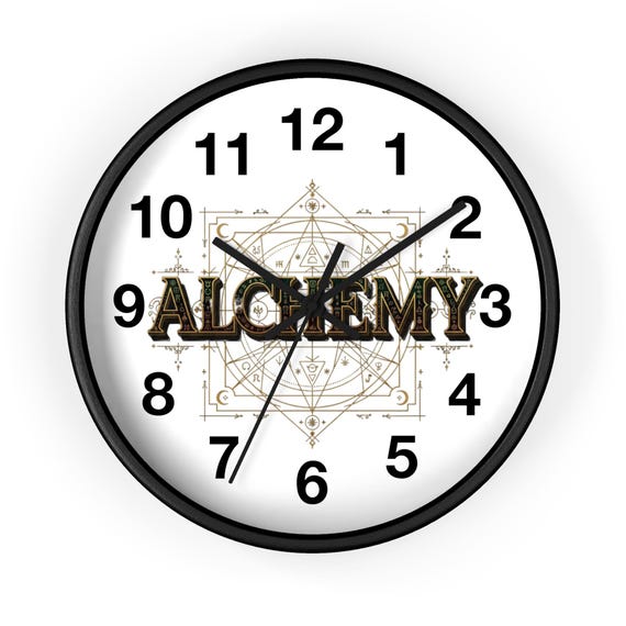 Alchemy Geometric Design Wall Clock | Occult Symbol Timepiece