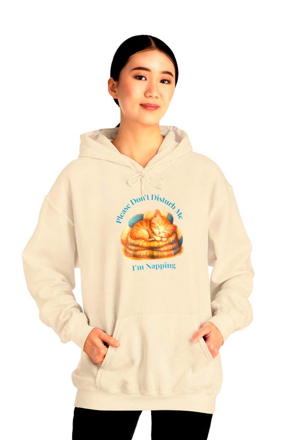 Hoodie  Sleeping Cat  Design Im Napping