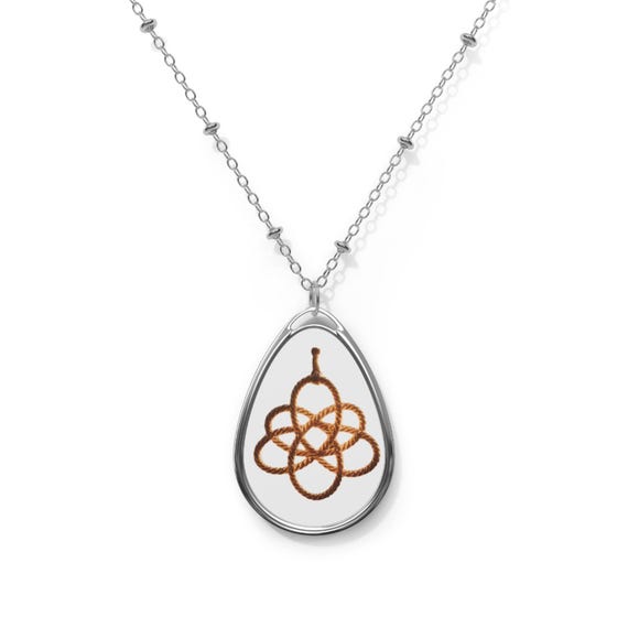Celtic Knot Necklace | Silver Teardrop Pendant, Modern Charm