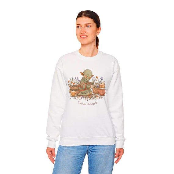 Goblincore Sweatshirt | Forest Sprite, Mushroom Art