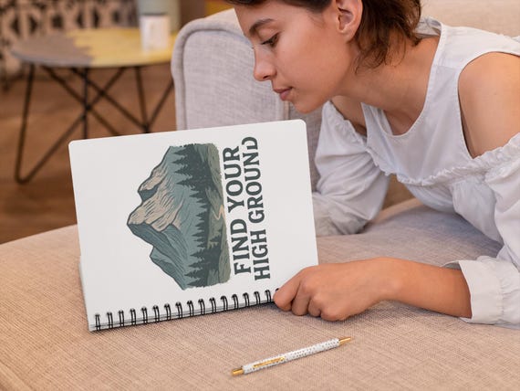 Find Your High Ground Mountain Notebook | Spiral Ruled Journal