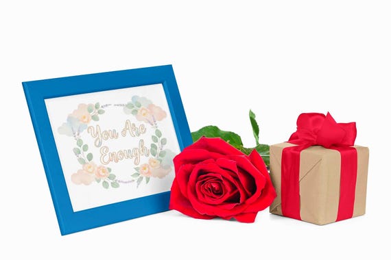 You Are Enough Canvas | Mental Health Art, Supportive Affirmation