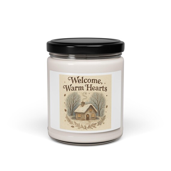 Welcome Warm Hearts Candle | Scented Soy Candle 9oz