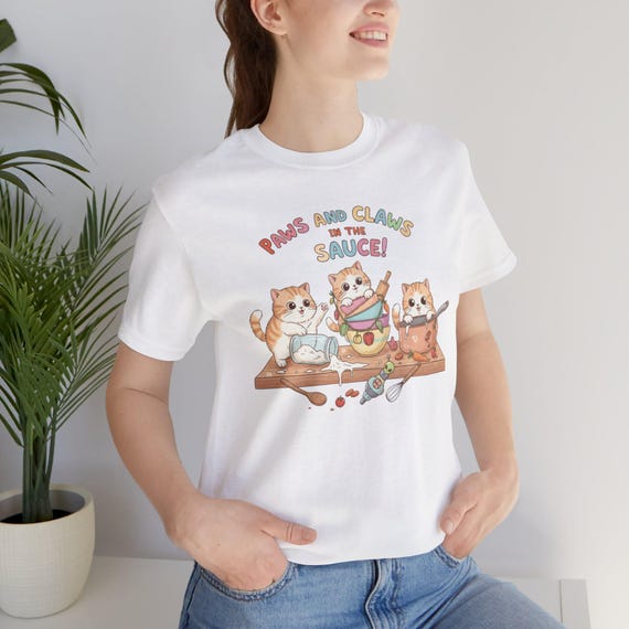 Cats Making Pasta T-Shirt | Mischievous Kittens Cooking Illustration