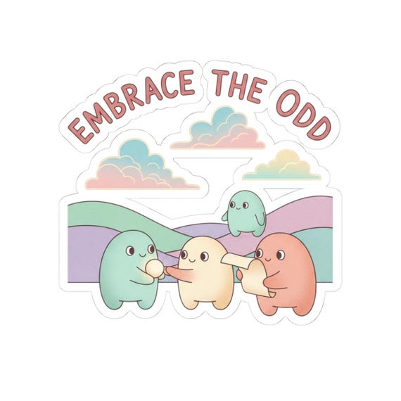 Wholesome Surreal Pastel Creature Stickers | Kiss-Cut Sticker Pack