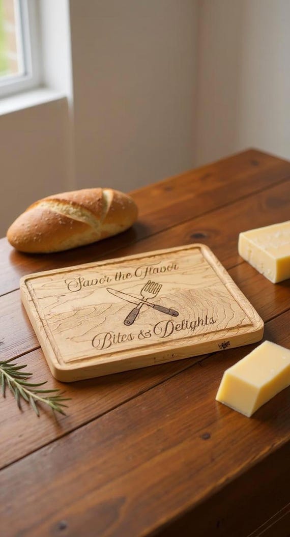 Savor the Flavor Engraved-Wooden Cutting Board