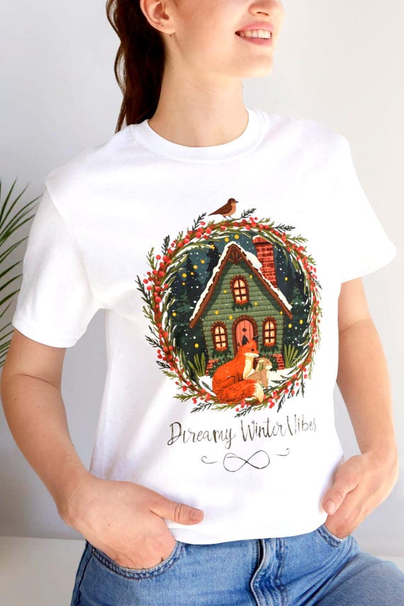 Sugar Plum Cottagecore Holiday Tee | Pastel Christmas Shirt