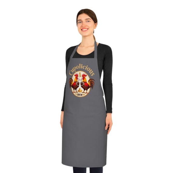 Chickens Rooster Brew Apron | Cotton Apron, Farmhouse Kitchen