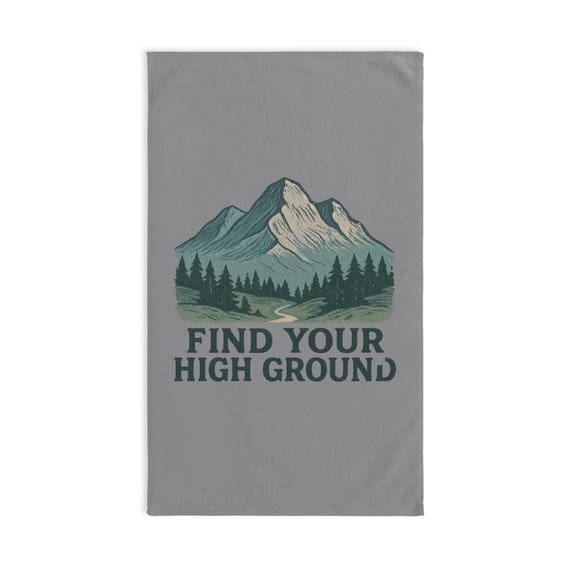 Find Your High Ground Hand Towel | Mountain Forest Trail