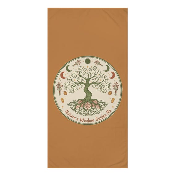 Tree of Life Mandala Nature Wisdom Mink-Cotton Towel