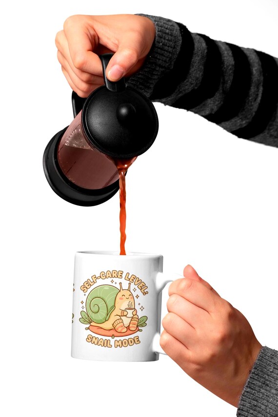 Self-Care Level Snail Mode Mug | 20oz Jumbo Coffee Tea Mug