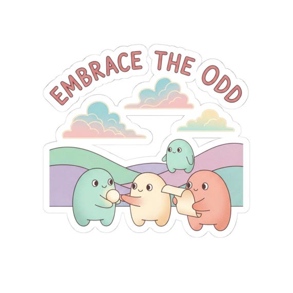 Wholesome Surreal Pastel Creature Stickers | Kiss-Cut Sticker Pack