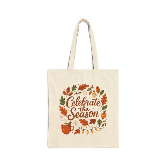 Sustainable-Tote Bag: Stylish Fall Leaves & Pumpkin Spice Tote Bag