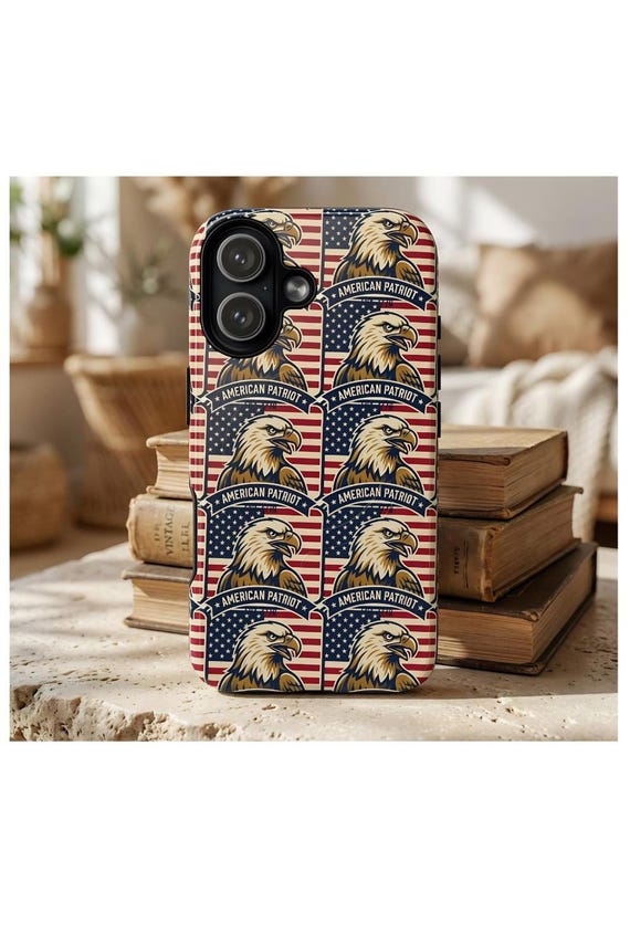 Magnetic Phone Case with American Eagle Design, MagSafe-Compatible iPhone 17