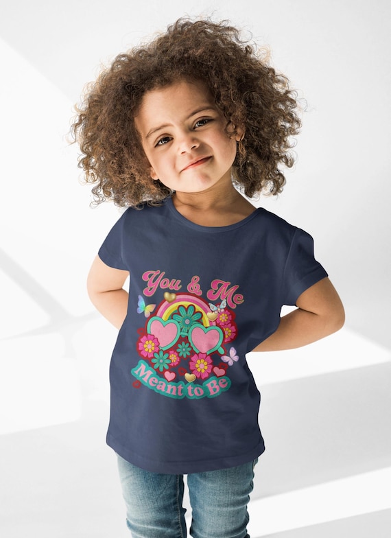 You & Me Meant to Be Toddler T-shirt | Heart Sunglasses Flower Design