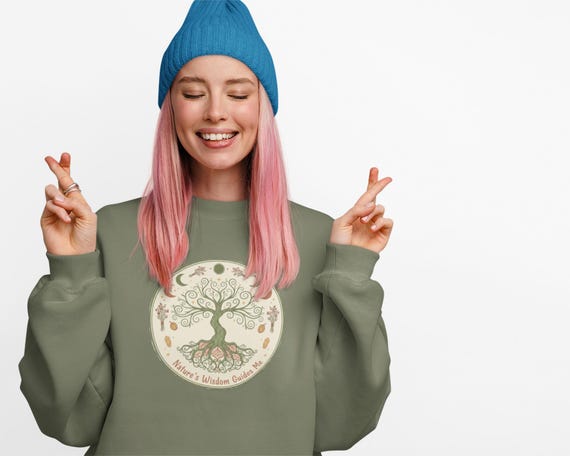 Celtic Tree of Life Crewneck Sweatshirt | Earthy Nature Guides Me Circle