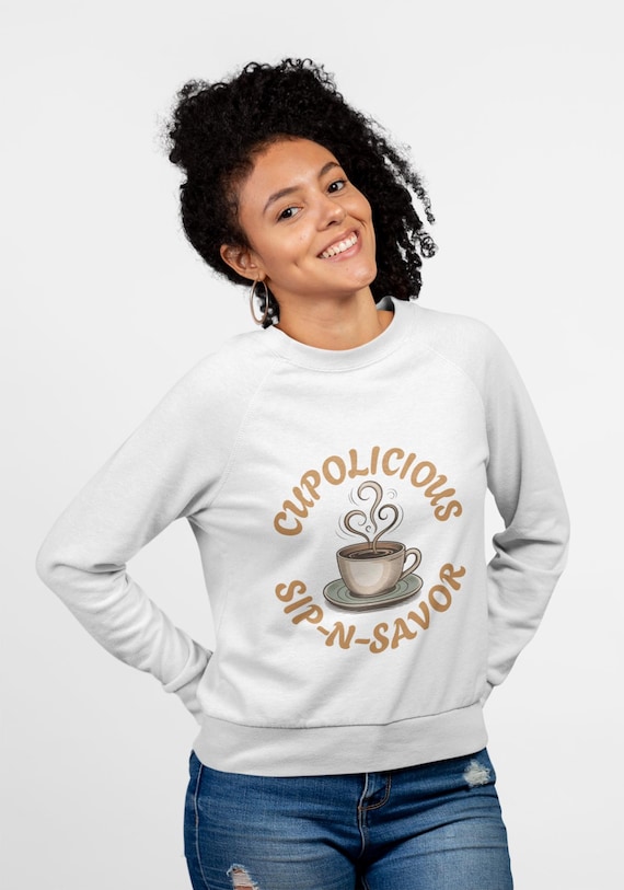 Coffee Lover Sweatshirt: Unisex Crewneck with Steaming Cup Design