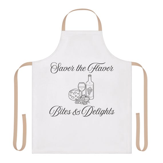 Savor the Flavor Bites & Delights Apron | Wine Cheese Kitchen