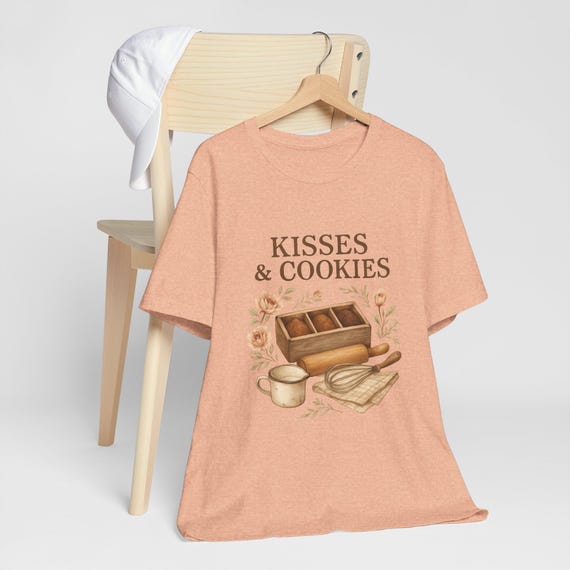 Kisses & Cookies Tee | Baking Cookie Box Illustration, Vintage Kitchen Design