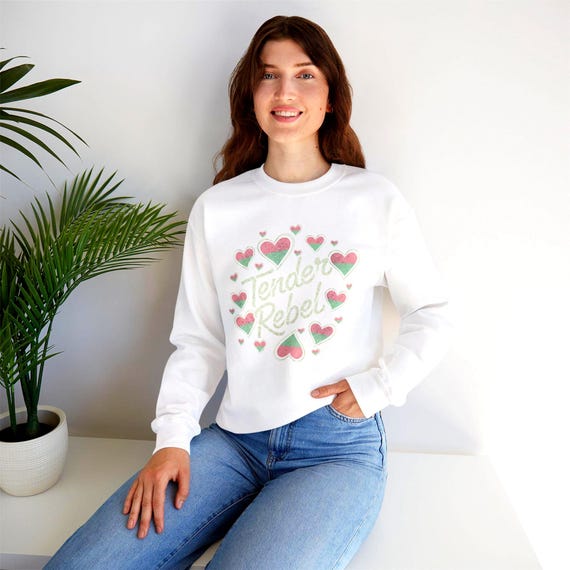 Tender Rebel sweatshirt | hand-lettered phrase, edgy typography