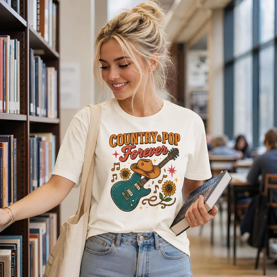 Concert Outfit Tee, 100% Cotton Garment-Dyed Country Music Graphic