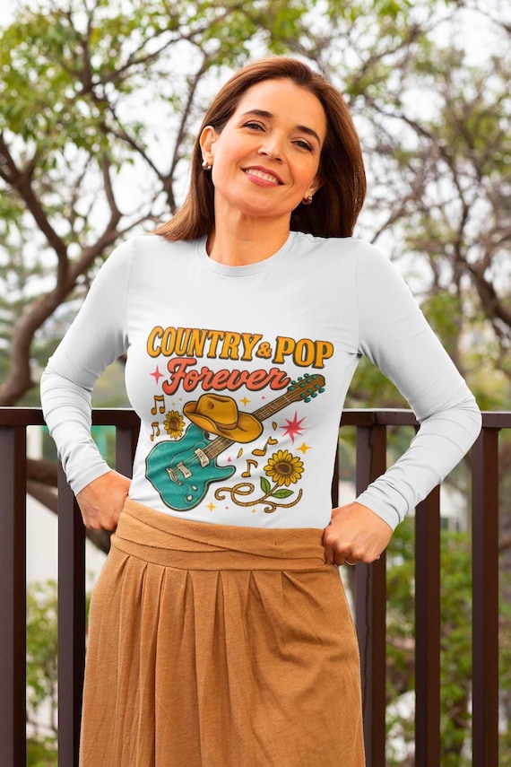 Country & Pop Forever Long Sleeve Tee | Music Lyrics Shirt