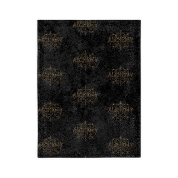 Alchemy Logo Pattern Blanket | Velveteen Microfiber Blanket