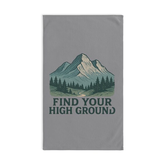 Find Your High Ground Hand Towel | Mountain Forest Trail