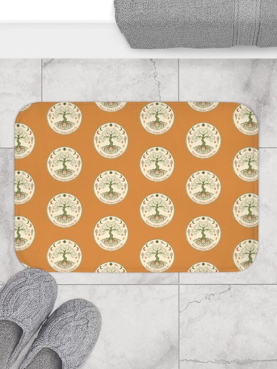 Tree of Life Mandala Bath Mat | Nature's Wisdom Circular Design