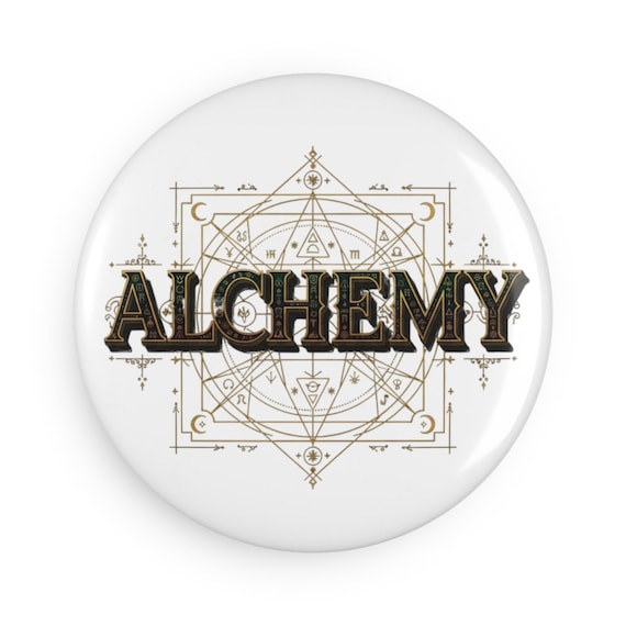 Alchemy geometric Round Button Magnet