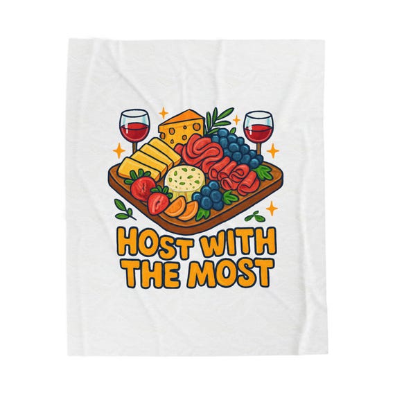 Host With The Most Velveteen Plush Blanket | Charcuterie Board, Wine Night