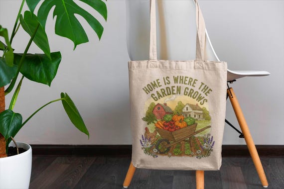 Home Is Where the Garden Grows Cotton Canvas Tote Bag