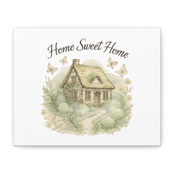 Home Sweet Home Cottage Mat Canvas