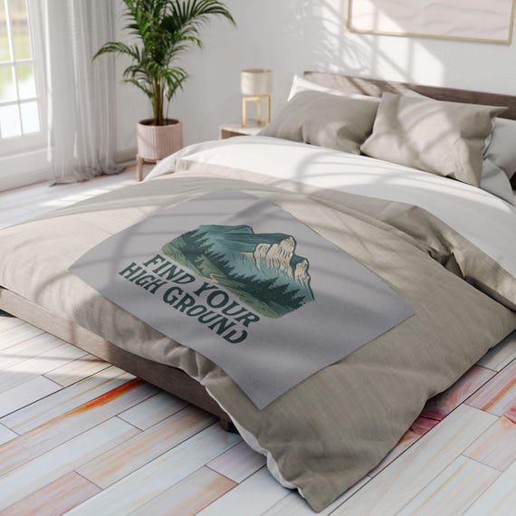 Find Your High Ground Arctic Fleece Blanket | Mountain Nature Graphic