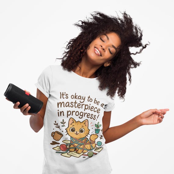 Cat Artist Tee | Inspirational Cotton T-Shirt