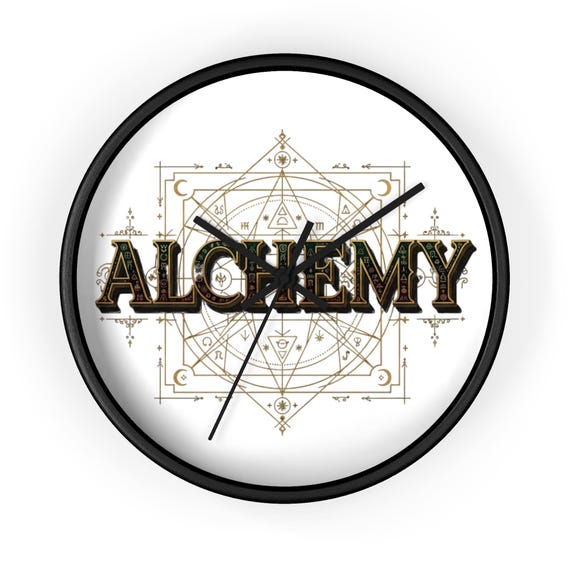 Alchemy Sigil Wall Clock | Occult Geometric Magic Timepiece