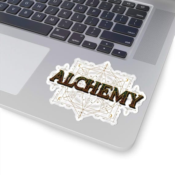 Alchemy Typography Kiss-Cut Stickers | Tarot & Occult Type, Esoteric Symbol Sticker