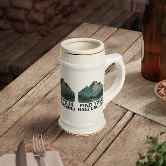 Find Your High Ground Beer Stein