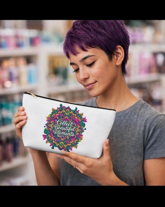 Floral Mandala Accessory Pouch: Collect Moments Bag