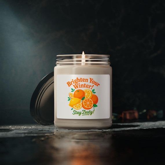 Citrus Zest Soy Candle 9oz | Brighten Your Winter Stay Zesty