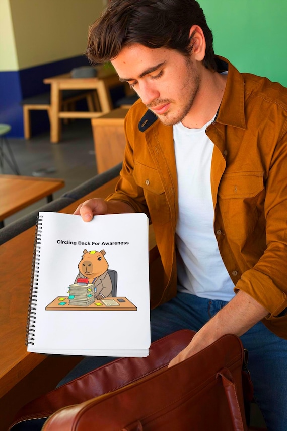 Circling Back for Awareness Capybara Notebook | Spiral Ruled