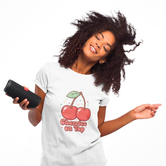 Cherries on Top Tee | Cherry Graphic Short Sleeve Shirt