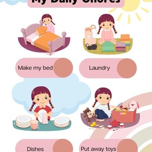 Toddler Routine Chart Printable | Morning & Night Routine + Daily Chore ...