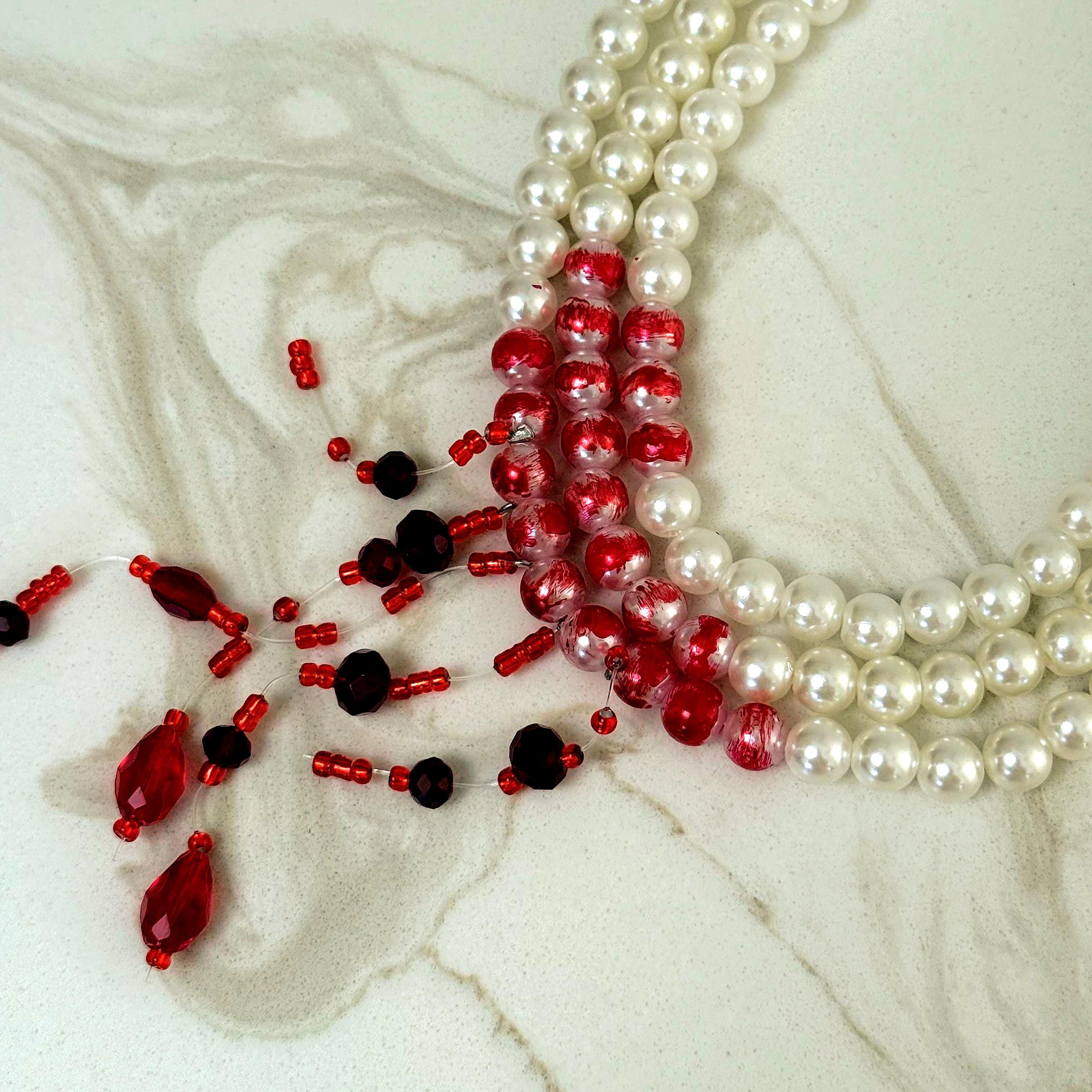 Halloween Choker Necklace Halloween Bloody Pearl Necklace Vampire Jewelry Bloody Kids Halloween Costumes