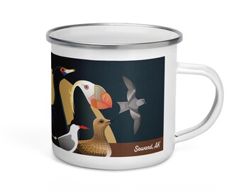 Seabirds of Kenai Fjords — Enamel Mug
