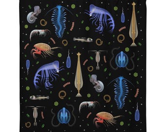 Planktonic Oceanscape — Patterned Shower Curtain